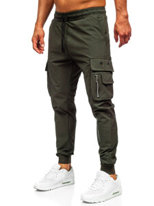 Pantalón cargo de chándal jogger para hombre verde Bolf K16