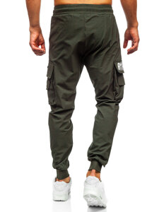 Pantalón cargo de chándal jogger para hombre verde Bolf K16