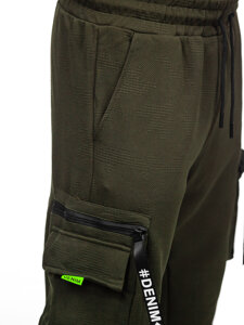 Pantalón cargo de chándal jogger para hombre verde Bolf K18