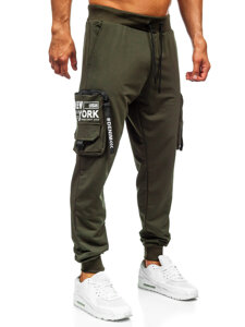 Pantalón cargo de chándal jogger para hombre verde Bolf K20