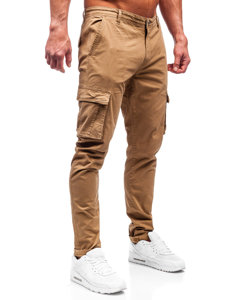 Pantalón cargo de tela para hombre camel Bolf J700