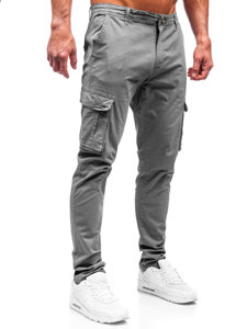 Pantalón cargo de tela para hombre gris Bolf J700