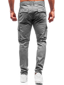 Pantalón cargo de tela para hombre gris Bolf J700