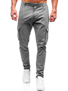 Pantalón cargo de tela para hombre gris Bolf J700