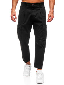 Pantalón cargo de tela para hombre negro Bolf 77323