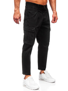 Pantalón cargo de tela para hombre negro Bolf 77323