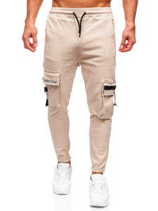 Pantalón cargo jogger para hombre beige Bolf 6685