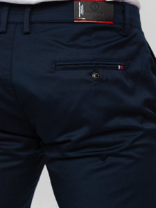 Pantalón chino de tela azul oscuro Bolf KA9810