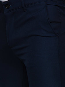 Pantalón chino de tela para hombre azul oscuro Bolf 0031