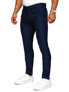 Pantalón chino de tela para hombre azul oscuro Bolf 0031