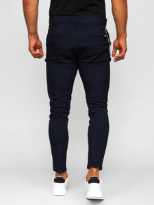 Pantalón chino de tela para hombre azul oscuro Bolf 0059