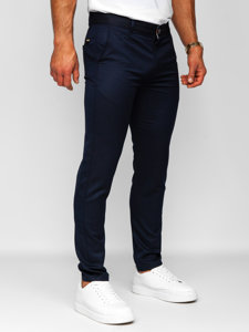 Pantalón chino de tela para hombre azul tinta Bolf 0030