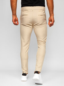 Pantalón chino de tela para hombre beige Bolf 0059