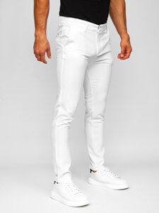 Pantalón chino de tela para hombre blanco Bolf 0055