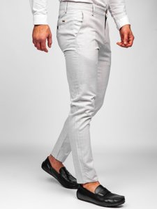 Pantalón chino de tela para hombre color beige Bolf 0015