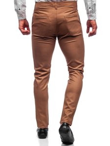 Pantalón chino de tela para hombre color marrón Denley 0017