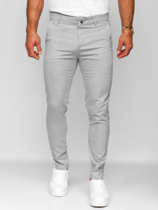 Pantalón chino de tela para hombre gris Bolf 0041