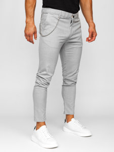 Pantalón chino de tela para hombre gris Bolf 0062