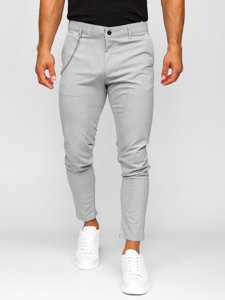 Pantalón chino de tela para hombre gris Bolf 0062