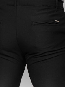 Pantalón chino de tela para hombre negro Bolf 0031