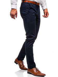 Pantalón chino para hombre azul marino oscuro Bolf 1143