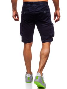 Pantalón corto cargo para hombre azul oscuro Bolf 5011