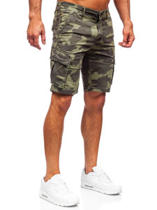 Pantalón corto cargo para hombre color verde de camuflaje Bolf YF2226