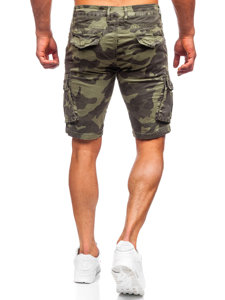 Pantalón corto cargo para hombre color verde de camuflaje Bolf YF2226