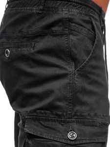 Pantalón corto cargo para hombre negro Bolf 5011