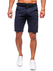 Pantalón corto con cinturón shorts para hombre azul oscuro Bolf XX160085