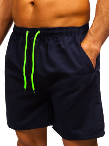 Pantalón corto de baño para hombre azul oscuro Bolf HN123