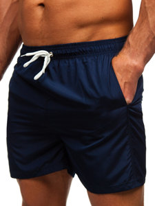 Pantalón corto de baño para hombre azul oscuro Bolf XL019