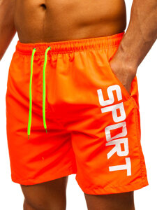 Pantalón corto de baño para hombre naranja Bolf HN109