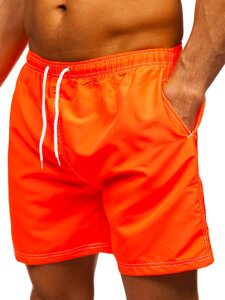 Pantalón corto de baño para hombre naranja oscuro Bolf HN101