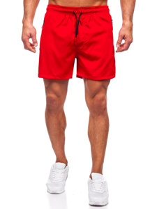 Pantalón corto de baño para hombre rojo Bolf 7700