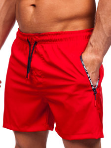 Pantalón corto de baño para hombre rojo Bolf 7700