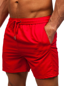 Pantalón corto de baño para hombre rojo Bolf XL018