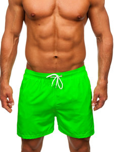 Pantalón corto de baño para hombre verde y fluorescente Bolf XL019