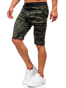 Pantalón corto de chándal camuflaje para hombre caqui Bolf HL9217