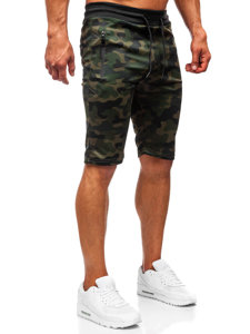 Pantalón corto de chándal camuflaje para hombre caqui Bolf HL9217