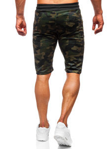 Pantalón corto de chándal camuflaje para hombre caqui Bolf HL9217