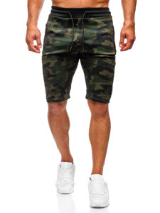 Pantalón corto de chándal camuflaje para hombre caqui Bolf HL9217