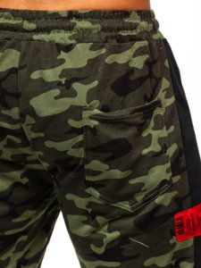 Pantalón corto de chándal camuflaje para hombre caqui Bolf HW2636