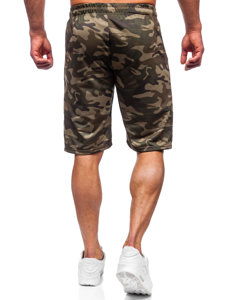 Pantalón corto de chándal camuflaje para hombre caqui Bolf JX700