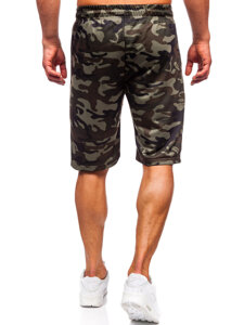 Pantalón corto de chándal camuflaje para hombre caqui Bolf JX862