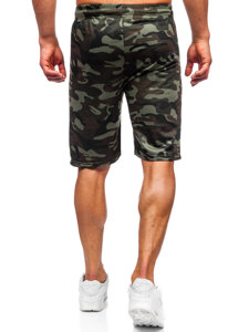 Pantalón corto de chándal camuflaje para hombre caqui Bolf JX863