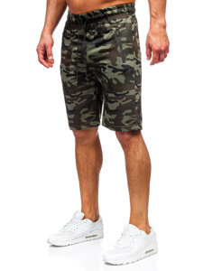 Pantalón corto de chándal camuflaje para hombre caqui Bolf JX865