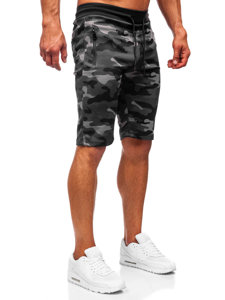 Pantalón corto de chándal camuflaje para hombre gris Bolf HL9217