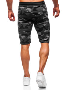 Pantalón corto de chándal camuflaje para hombre gris Bolf HL9217