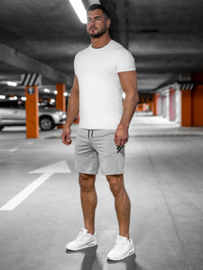 Pantalón corto de chándal gris para hombre Bolf 68041